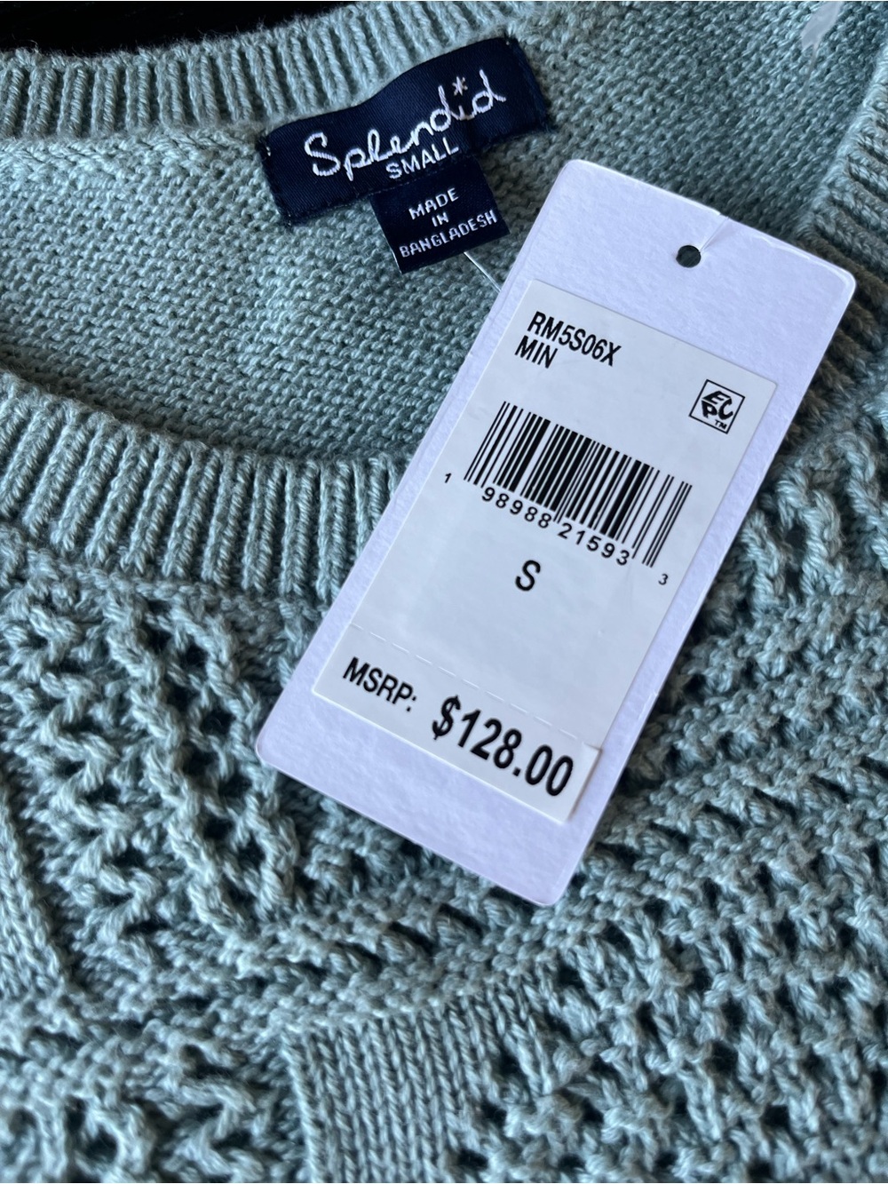 Splendid Light Blue Cropped Knit Sweater Vest - Picture 5 of 14